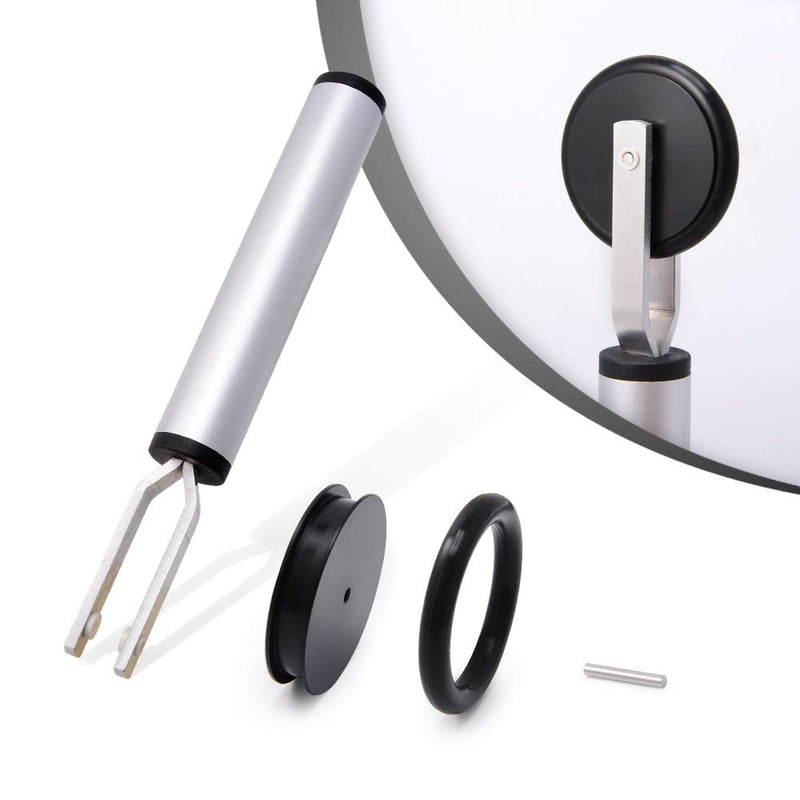 Single Wheel Rubber Seam Roller Car Detailing Tool Vinyl Wrap Applicator for Details Riding Edge-Lines Contour Squeegee Screen Rolling, Portable Handle Soft Rubber Roller for Window Tint Installing