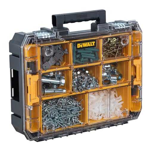 DEWALT TSTAK Tool Organizer, Small Parts and Screw Organizer Tool Box with Removable Compartments, (DWST17805) 17.25" L x 13.25" W x 4.62" H