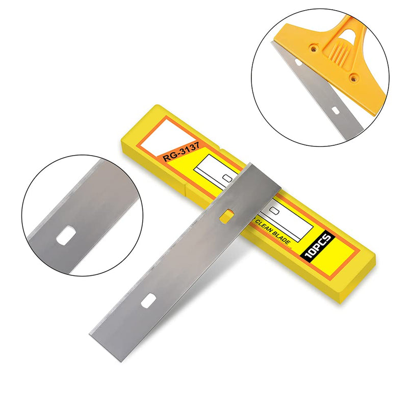 WRAPXPERT Scraper Blade 4 inch 100pcs Replacement Razor Blades for Cleaning Glass Wall Windows Stove