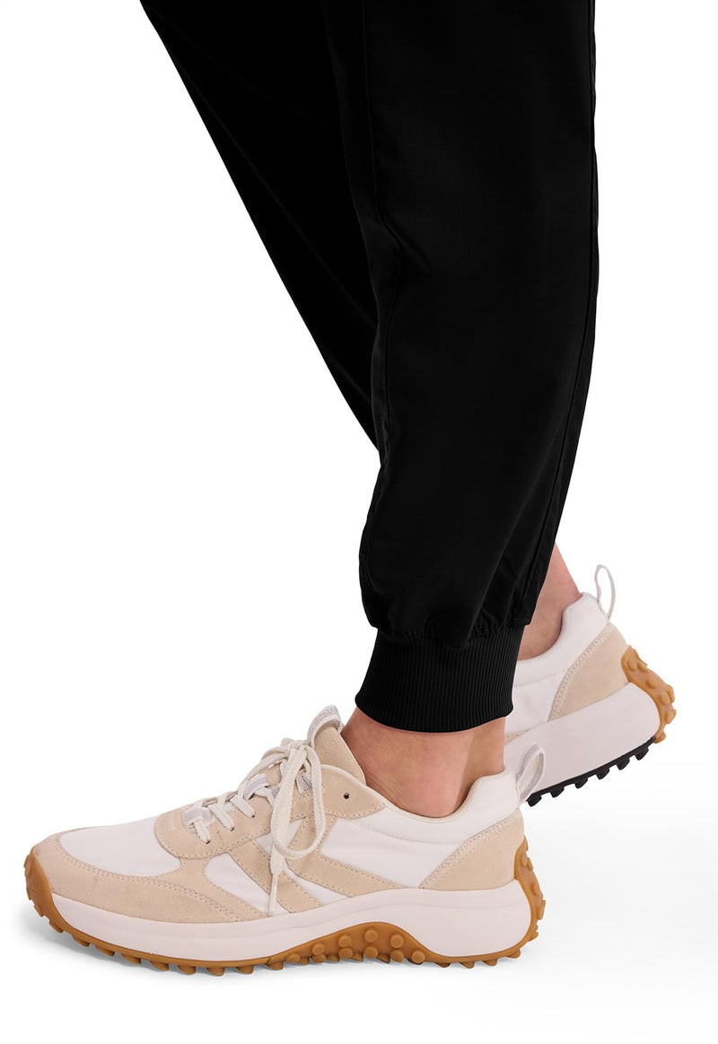 Healing Hands Women's Jogger Scrub Pant 7 Pockets Elastic Drawstring, with Moisture Wicking & 2-Way Stretch Technology - 9244 Medium Black
