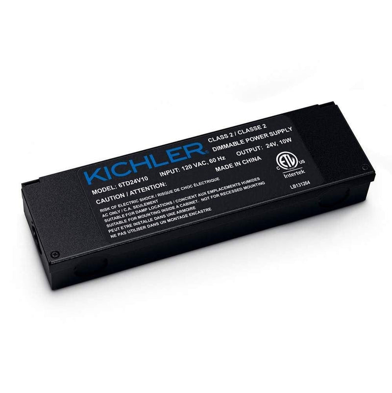 Kichler 6TD24V10BKT LED 24V Power Supply, 1.50x8.75x2.50, Textured Black