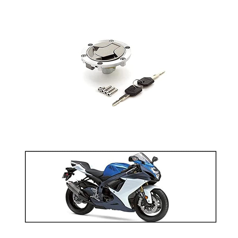 Motorcycle Gas Cap Fuel Tank Cap with Key Lock Set Fit for Kawasaki Ninja 250 2005-2012 Ninja 300 2013-2014
