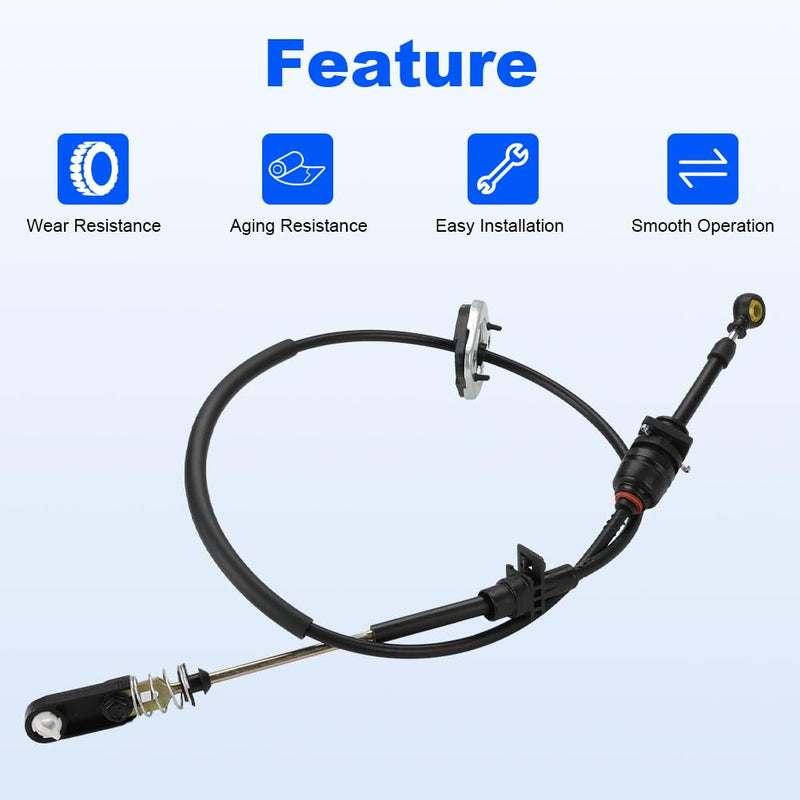Automatic Transmission Shift Cable Compatible with Jeep Wrangler 3.8L V6 2007-2010 Replacement for 52060164AD 52060164AB 52060164AC 905-603 Shifter Gearshift