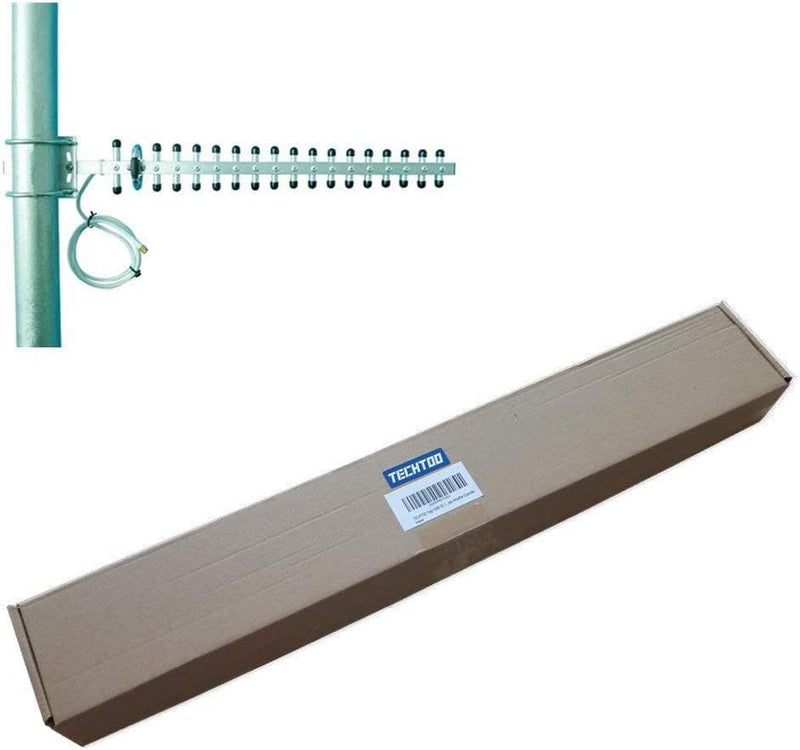 WiFi Antenna 2.4GHz 18dBi High Gain Yagi Directional Antenna Booster with N Female Connector for Network Router/Reapter/USB Adapter/Extension Network PCI Card/Security Camera WiFi Antenna 18dBi 2.4GHz N Female Connector