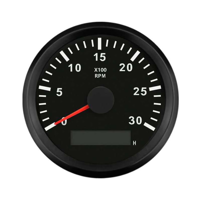 ELING Engine Tachometer Gauge 3000 RPM for Diesel with Red Backlight 85mm 12V 24V