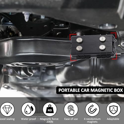 Magnetic Storage Box Water Proof Portable Outdoor Magnetic Tool Box for Vehicles