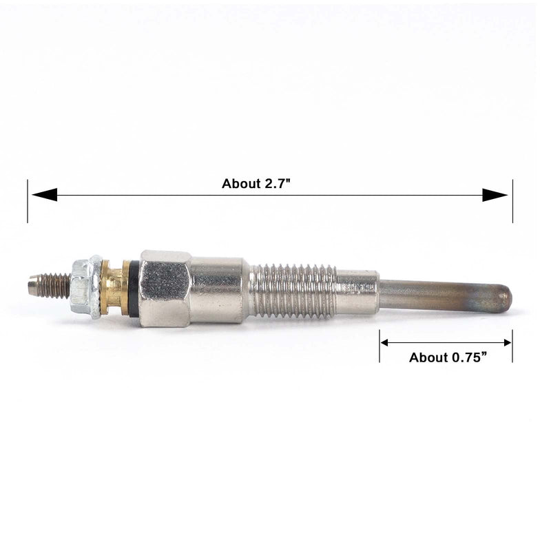 16851-65510 16851-65512 Glow Plug 3PCS Compatible with Kubota D722 D902 D905 D1005 D1105 V1505 V1305 Z482 RTV900 RTV1100, Tractor B1700D B1700E ZD326 ZD331, Mower BX1800D BX1830D, 168516551