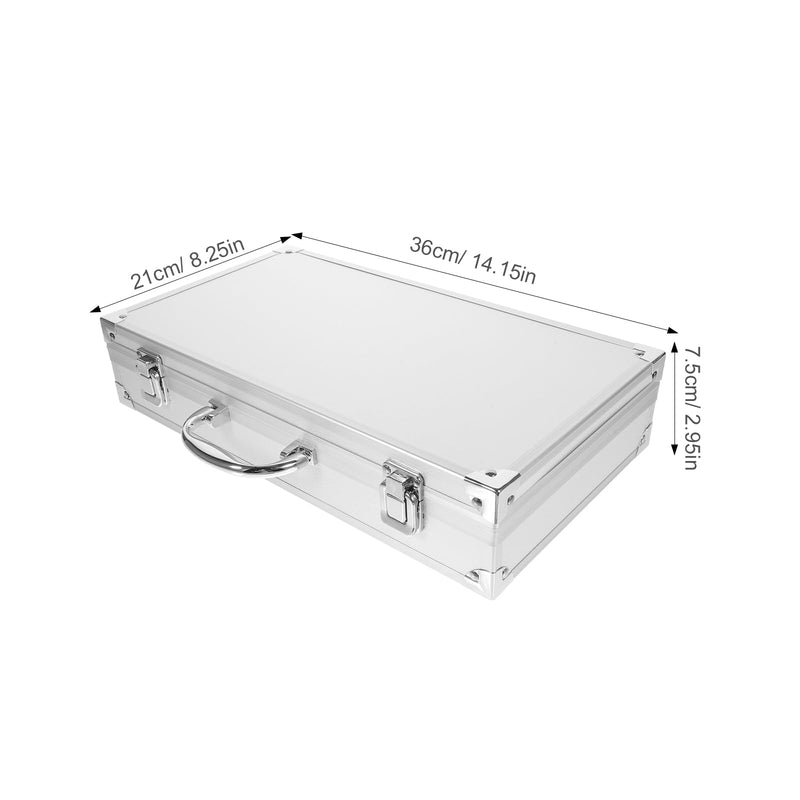 ERINGOGO Large Capacity Toolbox Aluminum Alloy Tool Case with Safety Clasp Portable Storage Box for Medicine and Tools 14.17X8.26X2.95 Inch