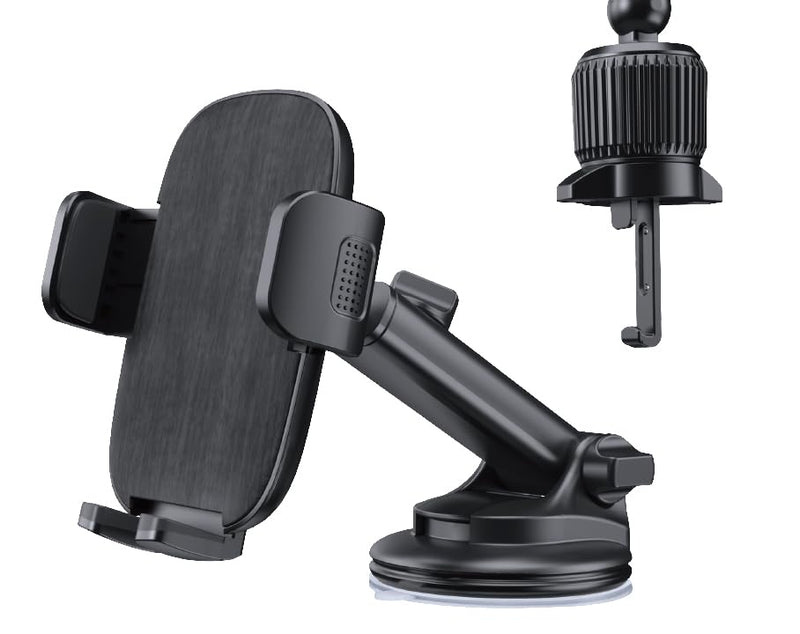 Qifutan Dash Mounted Phone Holders for Your Car Dash Phone Mount for Car Dashboard Air Vent Multi-Mount 3 in 1