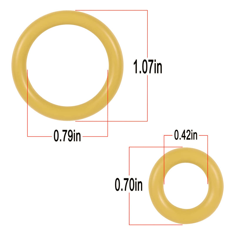 Yellow O-Ring Gaskets Kit Suitable for 1994-2003 Ford 7.3L Powerstroke Diesel Turbo Pedestal and Compatible for E-350 E-450 Econoline Vans F750F-250Super Duty