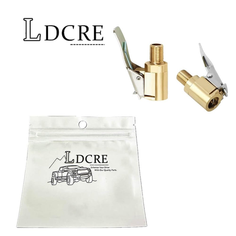 Tire Air Chuck with Clip Adapter, Brass Locking Tire Inflator Nozzle Adapter Connect, No Leakage Tire Chucks for Vehicle Inflator Compressor Pump Connect Accessories Tool 8mm 2Pack