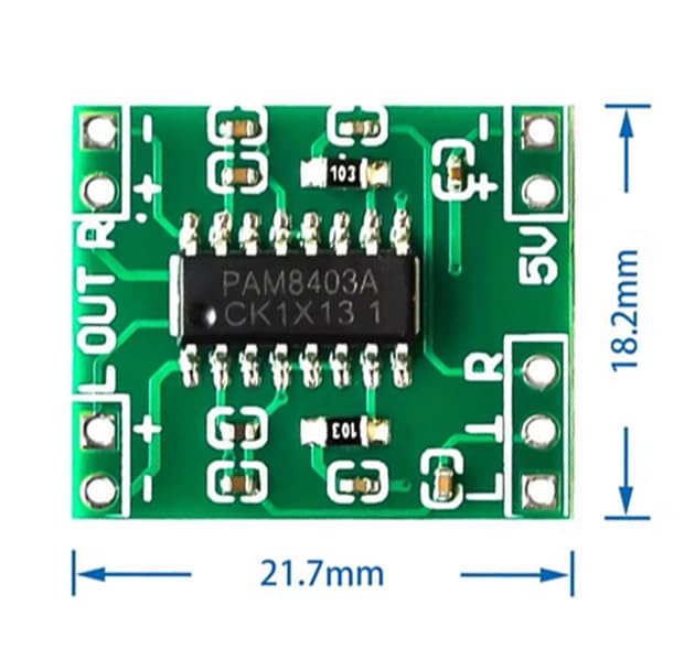 3PCS PAM8403 Mini Digital Power Amplifier Board Mini PAM8403 Module | Mini pam8403 Module Digital Power Amplifier Board Desktop Class D 2x3W 2.5-5V USB Power