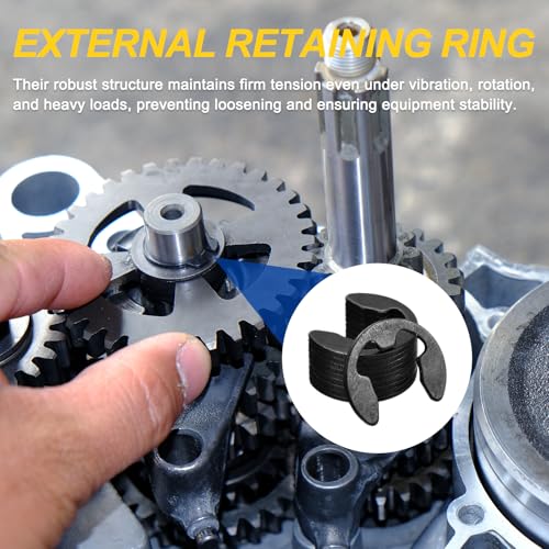 550Pcs M1.5-M15 External Retaining Ring E Clip Snap Rings 550