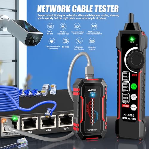 NF-802MG Network Cable Tester Ethernet Cable Tester with NCV and SCAN