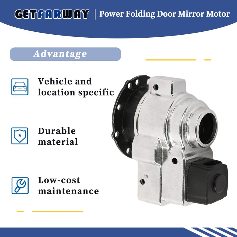 Power Folding Door Mirror Motor 20756891 GM0817558 Compatible with Chevrolet Silverado Suburban Tahoe/GMC Sierra Yukon/Cadillac Escalade 2007-2013 Left Driver or Right Passenger Side