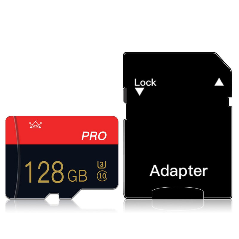 2 Pack Micro sd Card 128GB Class 10 with Adapter High Speed Memory Card for Tablet, Drone 128GB-2PACK