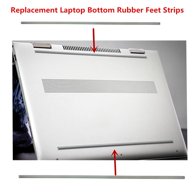Laptop Bottom Rubber Feet Strips Replacement for HP Envy X360 15-DS,15-DR,15M-DR, 15-DS1083CL 15-DR1075CL 15-DR1679CL 15-DS1063CL 15-DA 15-DB 250 G7 255 G7 256 G7 Convertible 15.6 Laptop Grey