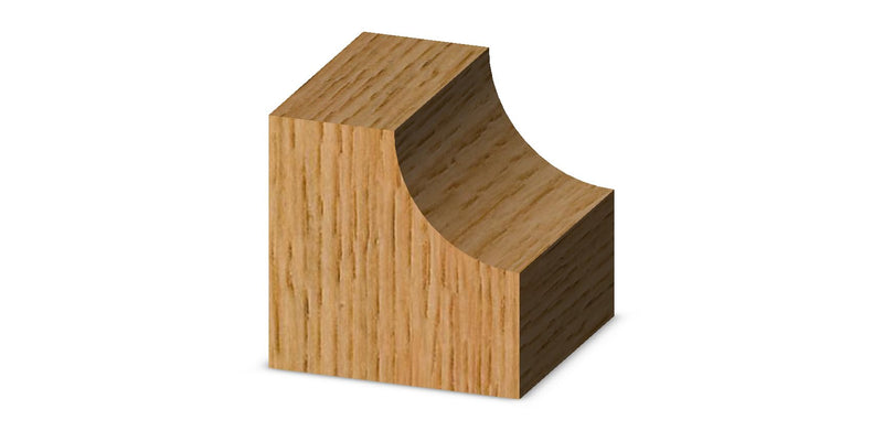 Whiteside 1804 Cove Router Bit: 3/8 Inch Radius, 1-1/4 Inch Large Diameter, 1/2 Inch Shank, 1/2 Inch Cutting Length, B3 Bearing