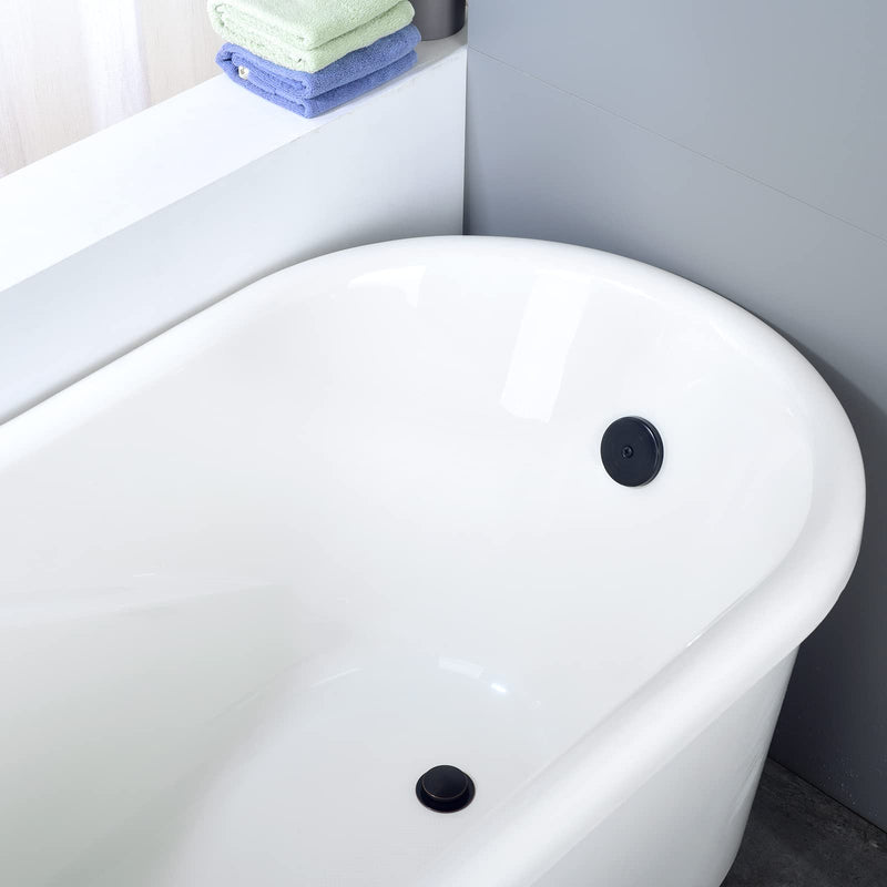 Brass Tip-Toe Tub Drain Kit, Oil Rubbed Bronze Tub Drain and Overflow Kit with Single Hole 1-hole