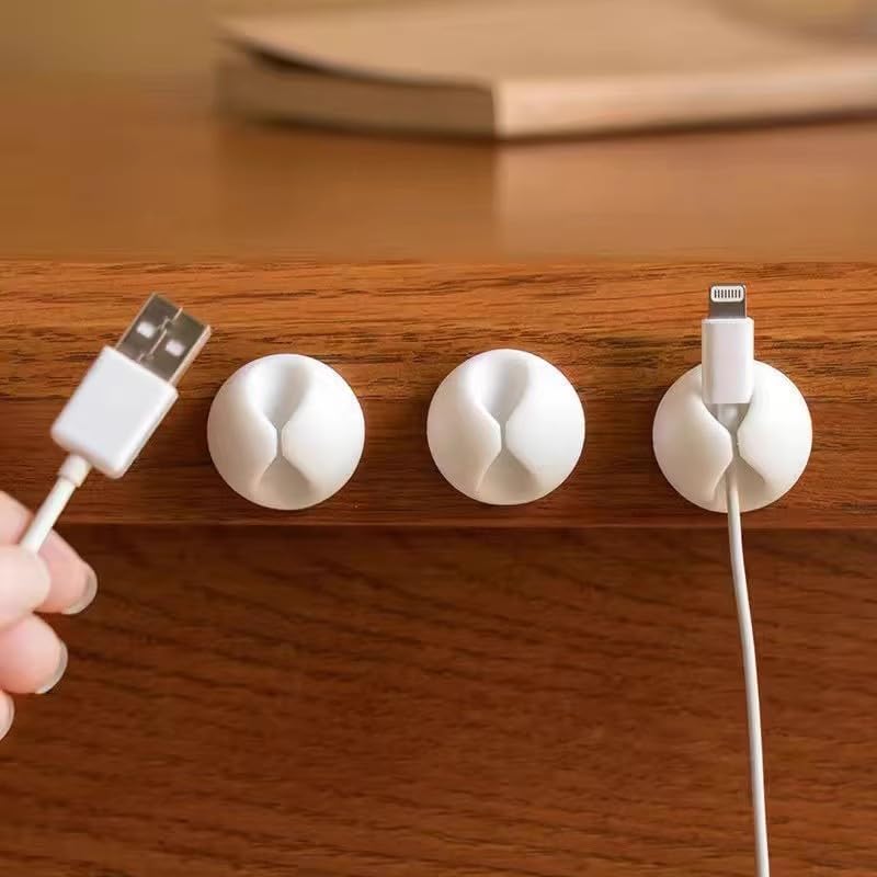 34pcs Cord Management Organizer Kit, Reusable Cable Ties Wire Organizer Set with Self-Adhesive Cable Clips for Desk Computer TV Home Office
