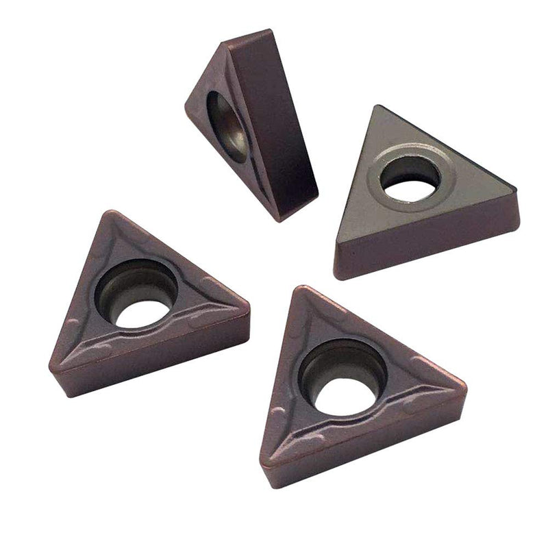 GBJ 10pcs TCMT32.52 TCMT16T308 Bronze R0.8 Carbide Inserts External Turning Inserts Cutting Tools for Steel Parts and Stainless Steel for STFCR Turning Tool Holder (TCMT32.52 (brozen)) 10PCS TCMT16T308 bronze