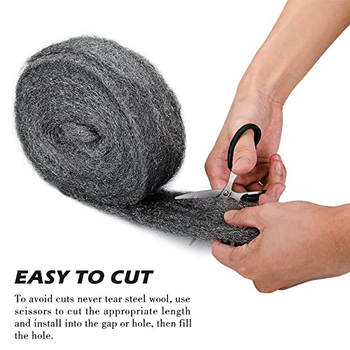 30Ft(10oz) Steel Wool Roll, Coarse Wire Fabric for Pest Control, Hardware Gap Blocker & Animal Proofing in Home & Garden (DIY Kit) (Pack of 2) 30FT (Pack of 2)