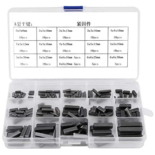 Watris Veiyi Parallel Square Stock Key, 140PCS Shaft Feather Key