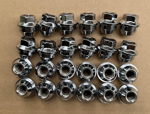 24PCS M14-2.0 Wheel Lug Nuts Compatible with Ford F-150 2001-2014 F150 Heritage 2004 Expedition Lincoln Navigator Mark LT Front Rear