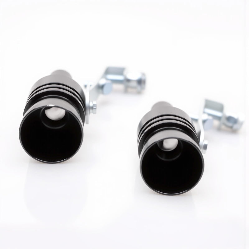 Aluminum Alloy Universal Turbo Sound Exhaust Muffler Pipe Whistle Car Roar Maker Red (balck, XL) balck