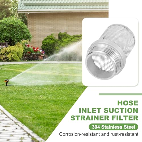 uxcell 2 Inch 304 Stainless Steel Filter Head, Hose Suction Strainer 2" (DN50)