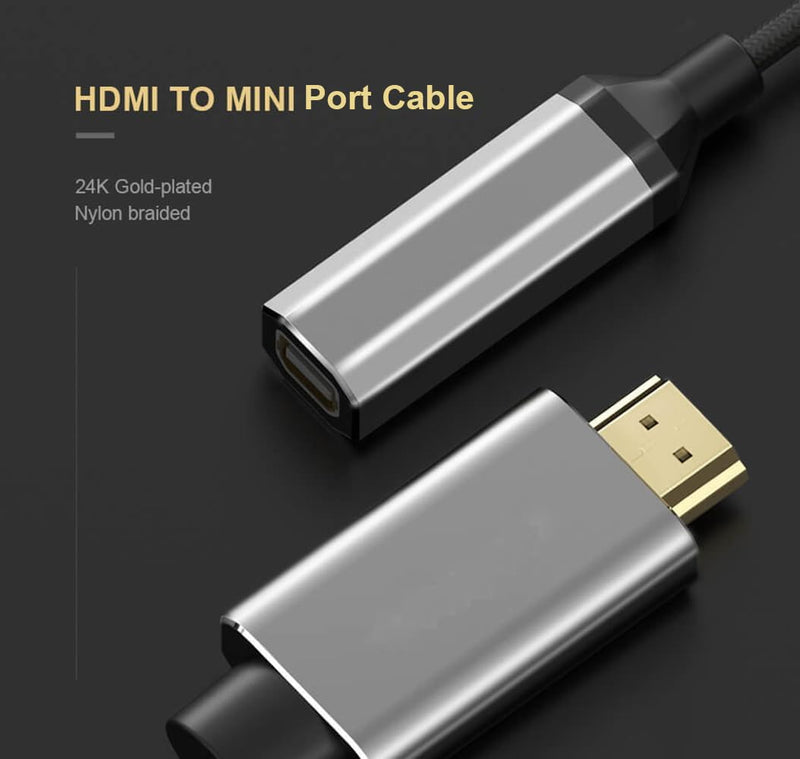 Elecbee HDMI to Mini for Display Port Converter Adapter Cable 4K X 2K HDMI Male to Female Video Cable