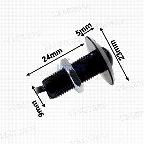 LEADTOPS Eagle Eye LED Lights, 10-pack DIY 12V Ultra thin 23mm Eagle Eye Bulb Fog Tail DRL Daytime Running Lights White Kit for Car Motorcycle (White, Black) White light -B