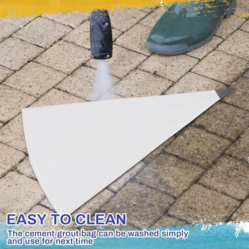 Gueevin 6 Pcs Masonry Mortar Bag for Tile, 13 x 24 Inch, Grout Bag,Grey Grey