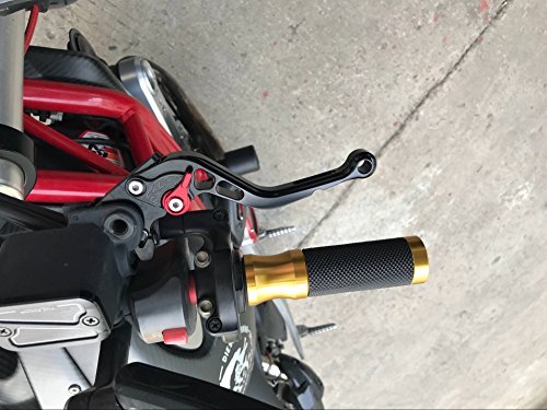 FXCNC CNC Aluminum Short Adjustable Brake Clutch Levers Compatible with YFM700 Raptor 700 R 2008-2022, YFZ450 YFZ450R YFZ450X 2008-2020, YFM250 Raptor 2008-2013, Raptor 250R 2011 Blue Lever with Black Adjuster