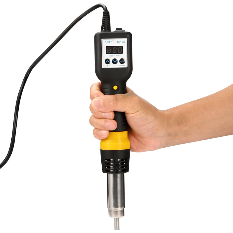 LRT 8018A Professional Hot Air Rework Station with Digital Temperature Control - 600W SMD Desoldering Gun, 3 Nozzles & LED Display for Electronics Repair, PCB Soldering, Phone Fixing Tools