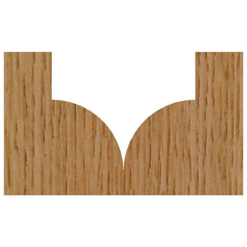 Whiteside 1574 Point Cutting Roundover Router Bit: 3/4 Inch Cutting Diameter, 3/8 Inch Radius, 5/8 Inch Cutting Length, 1/4 Inch Shank, 2 Inch Overall Length