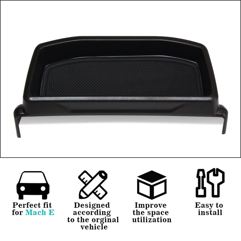 BestEvMod Compatible with Mach E Center Console Dash Storage Box Tray Organizer Sunglasses Compatible with Mustang Mach-E Interior 2021-2024 2025 Mach E - Dash Storage Tray