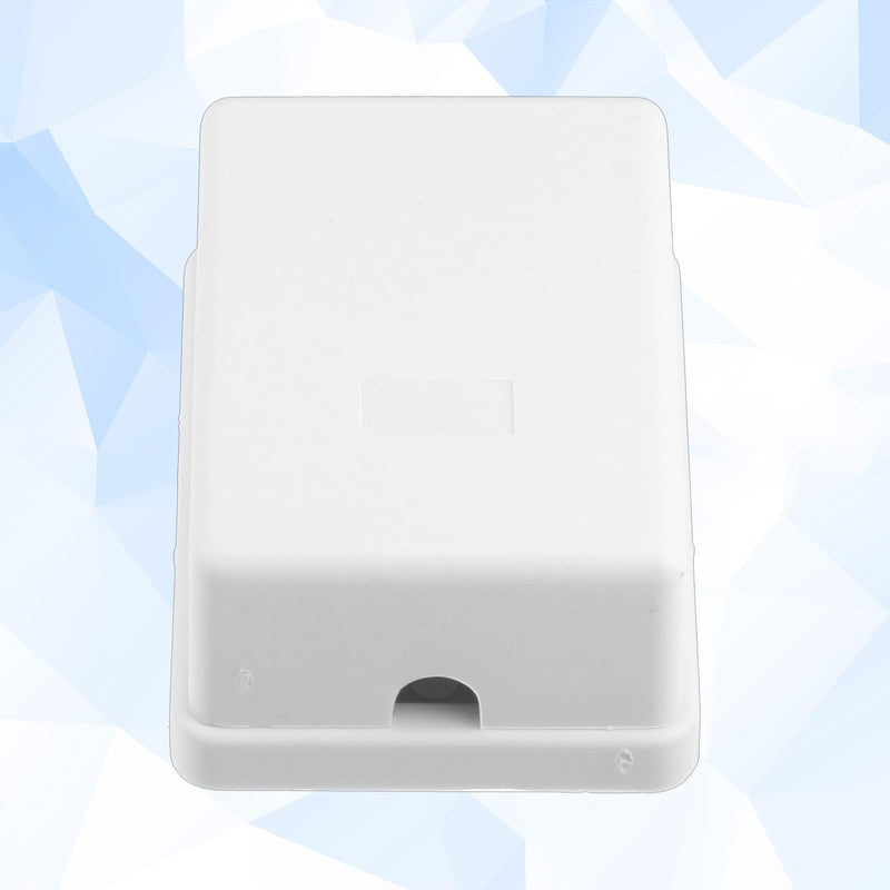 2 Pack Surface Mount Phone Jack Box Dual Port, Phone Jack Box with Rj11 6p4c Female Jacks White, for Landline Telephone Fax Answering Machine