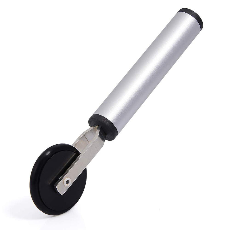 Single Wheel Rubber Seam Roller Car Detailing Tool Vinyl Wrap Applicator for Details Riding Edge-Lines Contour Squeegee Screen Rolling, Portable Handle Soft Rubber Roller for Window Tint Installing