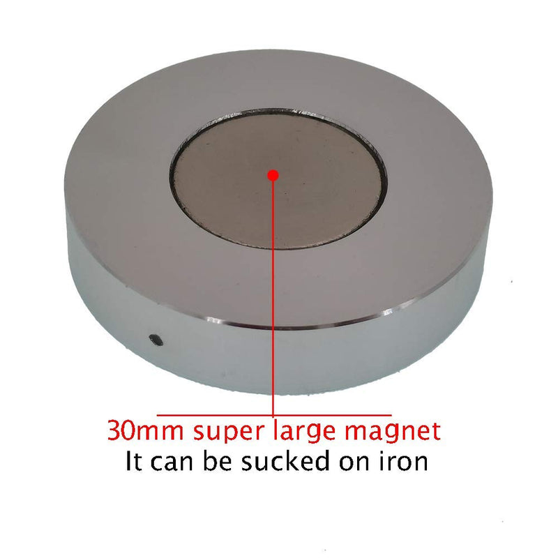 Aluminum alloy high precision horizontal bubble universal high precision small level bubble level meter circular bubble correction Convenient and quick (Silver-blue - with magnetic-luminous) Silver-blue - With Magnetic-luminous