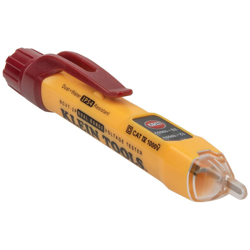 Klein Tools NCVT2PKIT Non-Contact Voltage Tester with Outlet Tester, 12-48V AC or 48 - 1000V AC Dual Range for Broad Application Volt Tester w/ Receptacle Tester