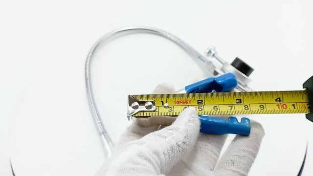 QWORK Torque Angle Gauge, 1/2" Drive Ratchet / Torque Wrench Angle Gauge, Angle Wrench Gaug with 16.5" Flexible Clamp Arm, Steel