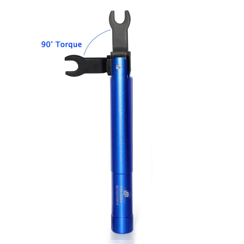 TOJOIN 1 pcs SMA Torque Wrench for RF Connector 8 in·lbs (0.9 N·m) Opening 8mm (5/16") for SMA 3.5mm/2.92mm Adapter Convertor Portable Spanner for Professionals Industry Blue 1 PCS-SMA