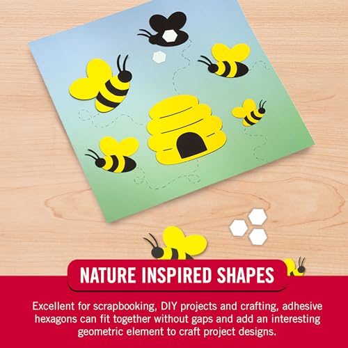 VELCRO Brand Sticky Back Hexagons, Adhesive Dots, White, 3/4 in, 150 Pk 3/4in 150Pk