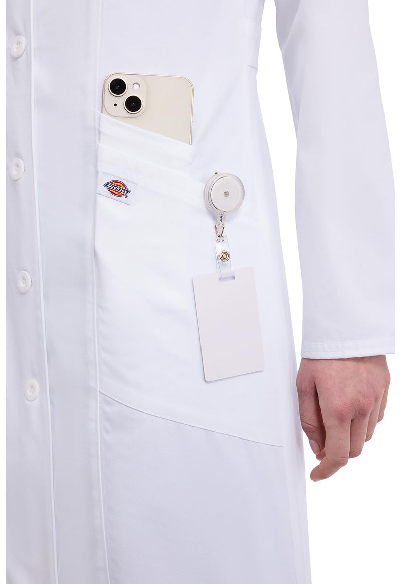 Dickies Contemporary Fit Women's 37" Twill Fitted Lab Coat 82401 Small White
