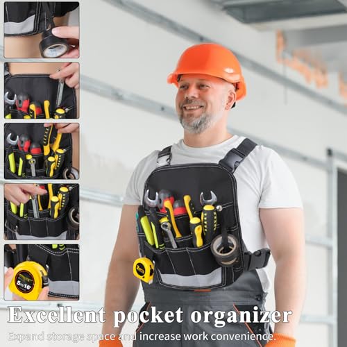Electrician Tool Pouch Heavy Duty 13 Pocket Tool Pouch Portable Bag for Men