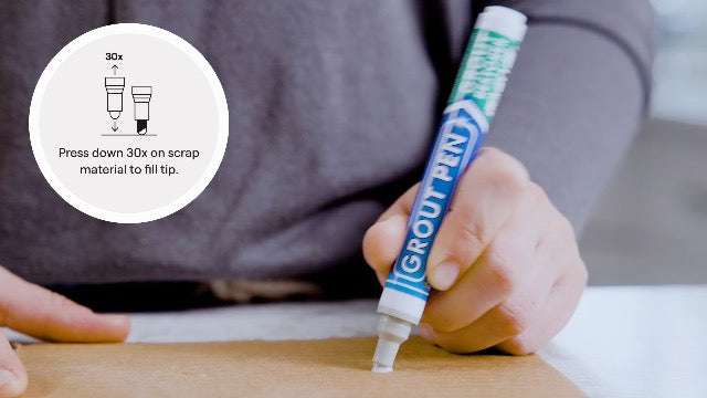 Grout Pen Light Grey Tile Grout Paint Marker - Narrow 5mm Tip (7mL) Narrow Tip