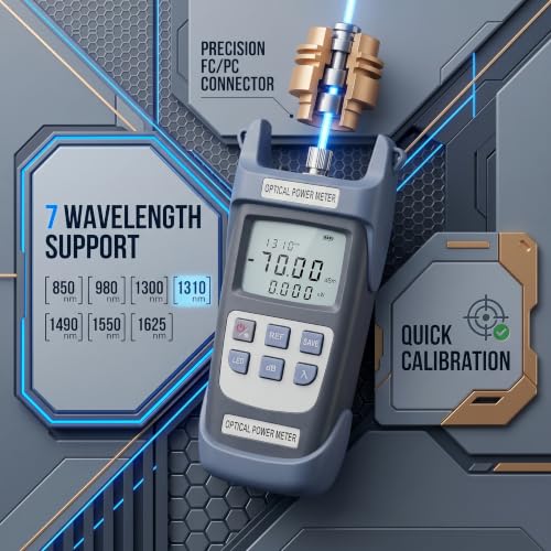 FTTH Fiber Optical Power Meter 70 dBm~+10 dBm | 500 Data Storage OPM Tool