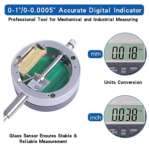 Qnkaa Electronic Digital Dial Indicator 0-1" / 25.4mm