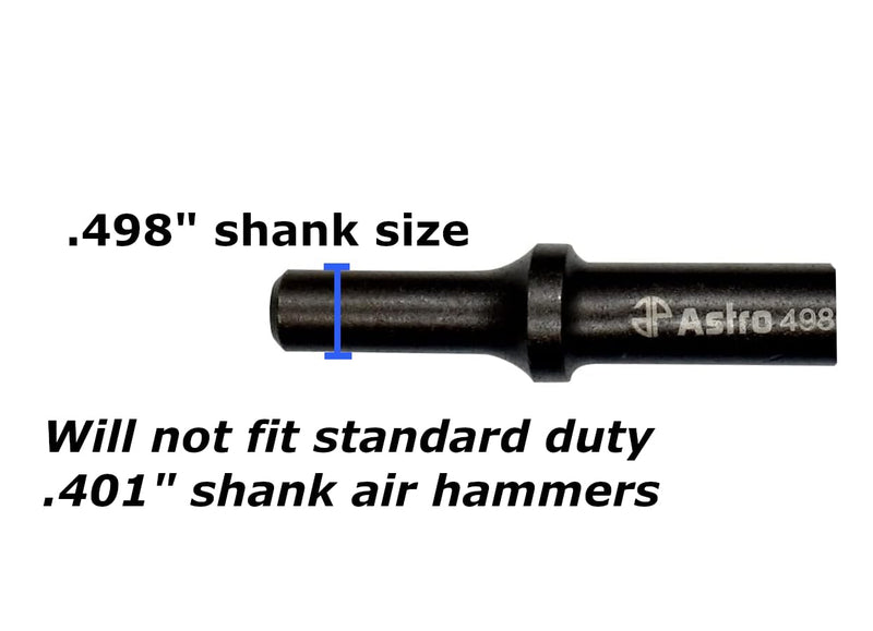 Astro Tools 49818P 17.5" Long 0.498 Shank Pneumatic 3/8" Taper Punch Bit , Black